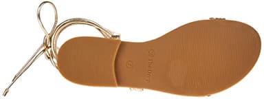 The Drop Women's Samantha Flat Strappy Lace-Up Sandal, Gold, 9.5 - Image 3