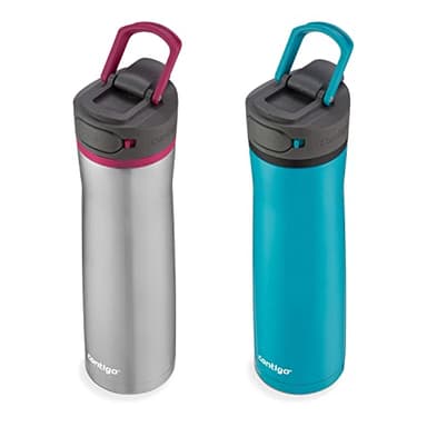 Contigo Cortland Chill 2.0 Vacuum-Insulated Stainless Steel Water Bottle Spill-Proof Lid Preserves Temperature for Hours 24oz 2-Pack Juniper & Dragonfruit Ideal for Travel and Daily Use - Image 4