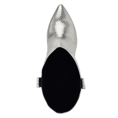 Guess Women's WURLIE Mid Calf Boot, Silver Snake 040, 7 - Image 2