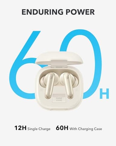 Soundcore P40i by Anker, Noise Cancelling Wireless Earbuds, Adaptive Noise Cancelling to Environments, Heavy Bass, 60H Playtime, 2-in-1 Case and Phone Stand, IPX5, Wireless Charging, Bluetooth 5.3 - Image 4