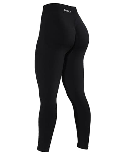 AUROLA Influence Workout Leggings for Women, Seamless Compression Tummy Control Leggings Mid Rise Yoga Pants,Black,S - Image 1