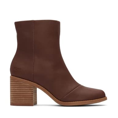 TOMS Women's Evelyn Ankle Boot, Chestnut Leather, 11 - Image 1