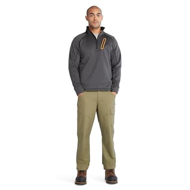 Timberland PRO Men's Reaxion 1/4-Zip Fleece, Charcoal Heather, X-Large - Image 2