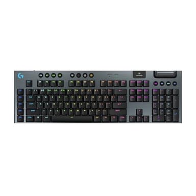 Logitech G915 X Lightspeed Wireless Mechanical Gaming Keyboard, Double-Shot PBT Keycaps, Fully Programmable Keys, RGB Backlit Mac/PC Gaming Keyboards, Aluminum Finish, GL Clicky Switches, Black - Image 1