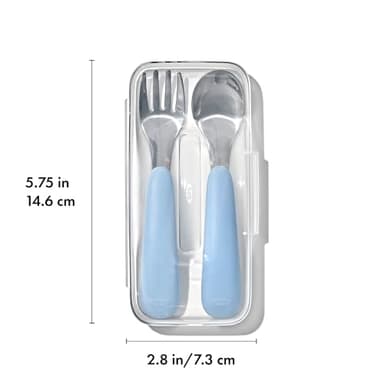 OXO Tot On-The-Go Fork and Spoon Set - Dusk - Image 7