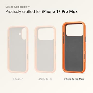 Beats iPhone 17 Pro Max Rugged Case with MagSafe & Camera Control, Scratch & Drop Tested, Matte Texture with Microfiber Lining - Sierra Orange - Image 3