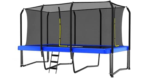 Zupapa 1500LBS Weight Capacity Rectangle Trampoline 10x17FT 9X15FT 8X14FT Outdoor Square Gymnastics Trampolines with Basketball Hoops for Kids Adults Long Large Big Rectangular Tumbling Trampolin - Image 1