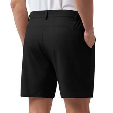 Willit Men's Shorts Golf Casual Shorts Lightweight Quick Dry Work Dress Shorts Stretch Hiking Shorts with Pockets Black L - Image 3