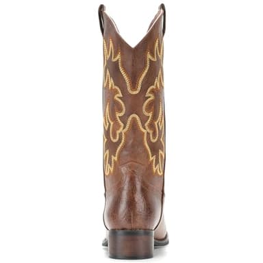 IUV Cowboy Boots For Women Square Toe Cowgirl Boots Mid Calf Western Boots Pull On Fashion Cowboy Boots - Image 4
