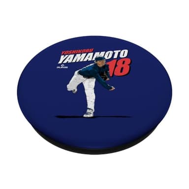 Yoshinobu Yamamoto | Los Angeles MLB Player | MLBYAM3003 PopSockets Adhesive PopGrip - Image 2
