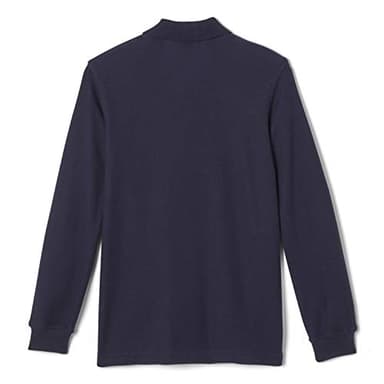 French Toast Boys Pique School Uniform With Long Sleeves For And Girls Polo Shirt, Navy, 14-16 US - Image 2