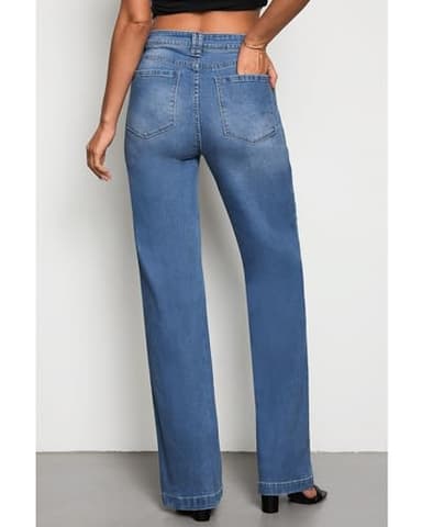 GRAPENT Business Casual Women's Work Pants Western Outfit Tall Jeans Lapis Long Size L 12 14 - Image 2