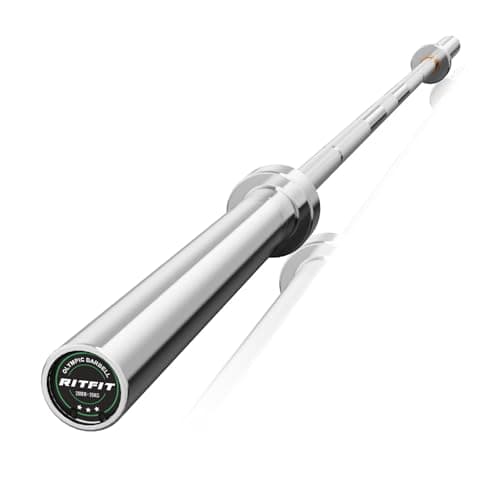RitFit 7-foot Olympic Barbell Bar, General Purpose Weight Bar Suitable for Olympic Lifts and Power Lifts, 500LBS Capacity - Image 1