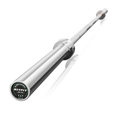 RitFit 7-foot Olympic Barbell Bar, General Purpose Weight Bar Suitable for Olympic Lifts and Power Lifts, 500LBS Capacity - Image 1