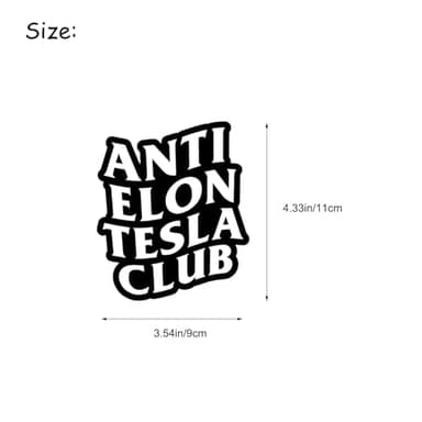 Anti Elon Musk Club Magnet, I Bought This Before we Knew Elon was Crazy Bumper Magnet for Car Truck CyberTruck - Car Accessories for Tesla Owner Regret - for Model X Y 3 S - Image 3