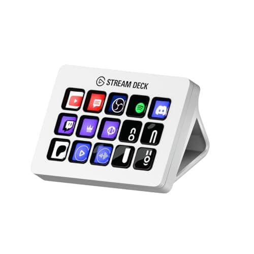 Elgato Stream Deck MK.2 White – Studio Controller, 15 macro keys, trigger actions in apps and software like OBS, Twitch, ​YouTube and more, works with Mac and PC - Image 1