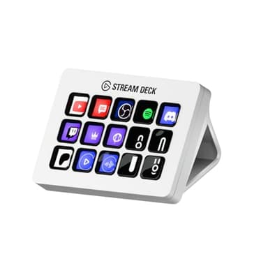 Elgato Stream Deck MK.2 White – Studio Controller, 15 macro keys, trigger actions in apps and software like OBS, Twitch, ​YouTube and more, works with Mac and PC - Image 1