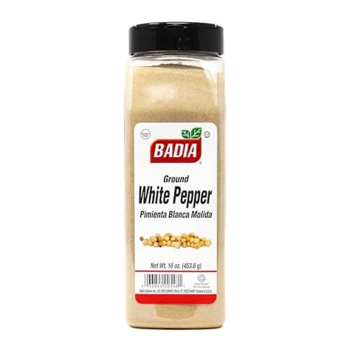 Badia Ground White Pepper, 16 oz – Smooth, Mellow Heat and Delicate Flavor for Light Sauces, Soups, Poultry and Seafood - Image 1