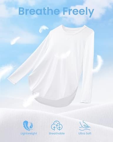 G4Free Women's UPF 50+ UV Shirts Long Sleeve Workout Sun Shirt Outdoor Gym Hiking Tops Quick Dry Lightweight - Image 3