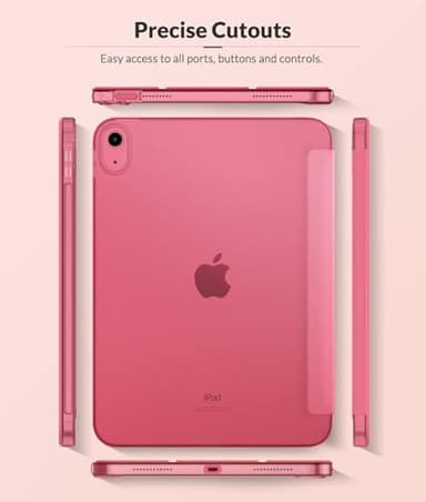 MoKo Case for New iPad (A16) 11th Generation 2025/ 10th Generation 2022, iPad 11 inch/ 10.9 inch Case with Soft TPU Translucent Frosted Back Cover, Auto Wake/Sleep, Support Touch ID, Watermelon - Image 6