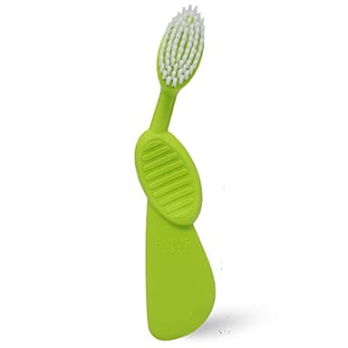 Radius Toothbrush Flex Brush BPA Free & ADA Accepted Designed to Improve Gum Health & Reduce Gum Issues - Right Hand - Lime White - Pack of 1 - Image 3