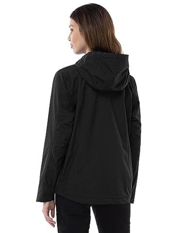 Outdoor Ventures Packable Rain Jacket Women Lightweight Waterproof Raincoat with Hood Cycling Bike Jacket Windbreaker - Image 2