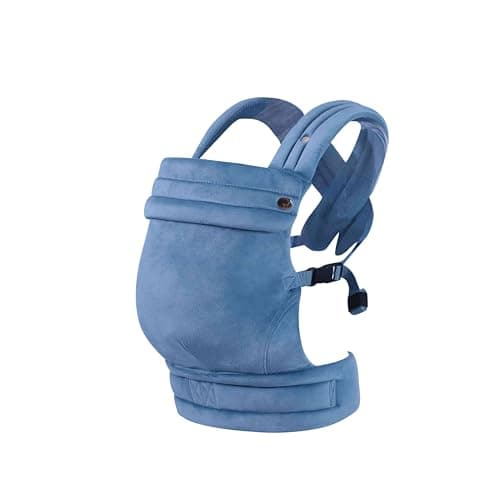 Liderbebe Baby Carrier Newborn to Toddler - Ergonomic,Velvet Fabric Breathable Mesh Cozy and Lightweight Infant Carrier for 7-35lbs,Enhanced Lumbar Support Hands-Free Parenting,All Seasons,Blue - Image 1