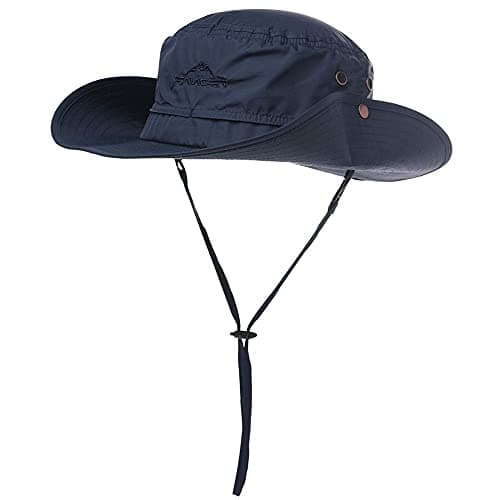 Comhats UPF 50 Sun Hats Wide Brim Summer Safari Hat Fishing Hiking Boonie Hats for Men Chin Strap Waterproof Navy X-Large XX-Large XL XXL Oversize - Image 1