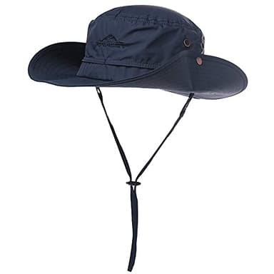 Comhats UPF 50 Sun Hats Wide Brim Summer Safari Hat Fishing Hiking Boonie Hats for Men Chin Strap Waterproof Navy X-Large XX-Large XL XXL Oversize - Image 1