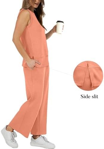 XIEERDUO Women's 2 Piece Outfits Summer Travel Tracksuit Loose Wide Leg Loungewear Comfy Lounge Sets S-3XL - Image 3