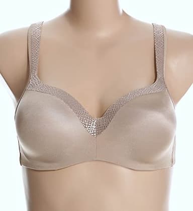 PLAYTEX Womens Secrets Underwire Full-coverage Balconette T-shirt For Full Figures, Us4823 Bra, Real Black, 40D US - Image 3