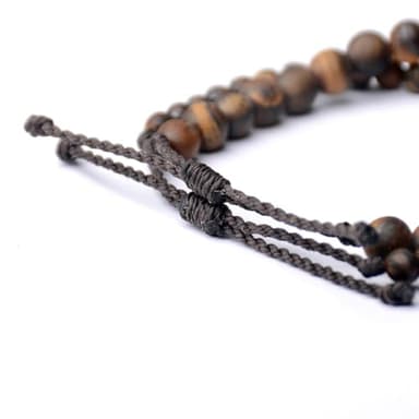 2 Pcs Natural Gemstone Beaded（4mm/6mm）Healing Jewelry，Handmade Adjustable Bracelet for Man Women,Matching Bead Couple Bracelets for Boyfriend Girlfriend (Tiger-eye（Matte) - Image 7