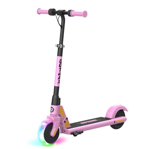 Gotrax GKS Lumios Electric Scooter for Kids 6-12, Thumb-button control, 150W Motor and 6" LED Front Wheel Kick Scooter, Up to 6.25 Miles and 7.5mph, UL Certified Kids Electric Scooter Pink - Image 1
