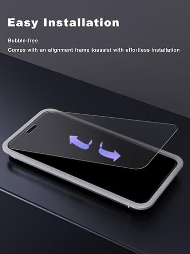 GIGIKISS 2 Pack for iPhone 16 Pro Max Matte Screen Protector 6.9 inch, Anti Fingerprint Anti Glare Screen Protector Tempered Glass Easy Installation - Image 7