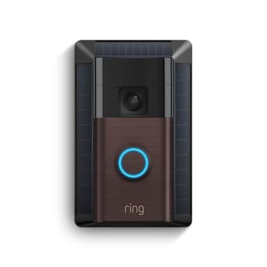 Ring Battery Doorbell, Solar, Head-to-Toe Video, Live View with Two-Way Talk, and Motion Detection & Alerts (2024 release), Satin Nickel - Image 1