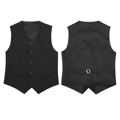 BOLADA Boys' Suit Black Husky Suits for Kids Formal Classic 4 Piece Big Boys Toddler Tuxedos Teen Youth Size 14 - Image 7