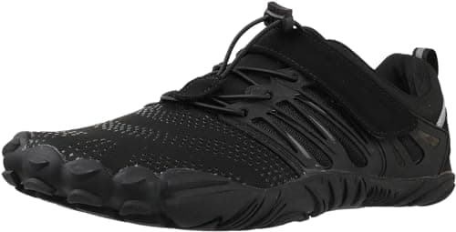 WHITIN Men's Minimalist Barefoot Trail Running Shoes Wide Width Toe BoxSize 9 Gym Workout Fitness Low Zero Drop Lightweight Minimus Comfort Black 42 - Image 1