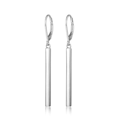 Amazon Essentials Sterling Silver Vertical Bar Dangle Earrings (previously Amazon Collection) - Image 1