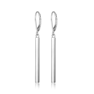 Amazon Essentials Sterling Silver Vertical Bar Dangle Earrings (previously Amazon Collection) - Image 1