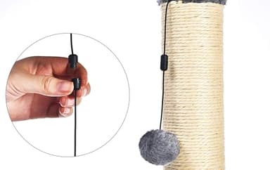 Amazon Basics Cat Scratcher - Indoor Classic Single Cat & Kittens Scratching Post, Medium (31.5"H) - Grey - Image 3