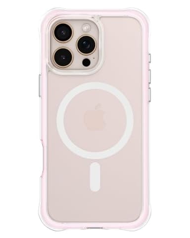 ORNARTO Air Case for iPhone 16 Pro Max Clear, Compatible with MagSafe, Military-Grade Drop Protection Cover with Built-in Air-Pink - Image 1