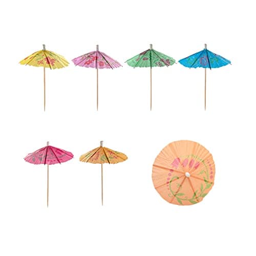 200PCS YAOSHENG 4 Inch Drink Umbrellas, Cocktail Picks, Colorful Cocktail Umbrellas Toothpicks for Drink&Food Restaurant, Bar,Hawaiian Beach Party Cake Decorating Supplies (Colorful) - Image 1