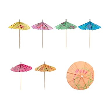 200PCS YAOSHENG 4 Inch Drink Umbrellas, Cocktail Picks, Colorful Cocktail Umbrellas Toothpicks for Drink&Food Restaurant, Bar,Hawaiian Beach Party Cake Decorating Supplies (Colorful) - Image 1