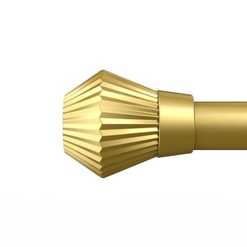 Box Space Curtain Rods for Windows 28 to 48 Inch, Gold Curtain Rod Adjustable Drapery Rods with Exquisite Finial for Living Room, Bedroom, Kitchen, Outdoor Patio, Gold - Image 1