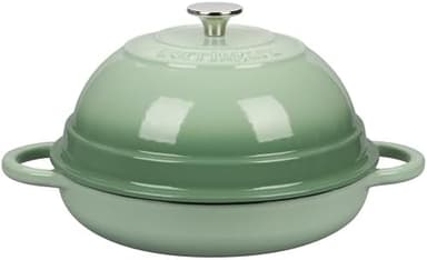 Cast Iron Enameled Dutch Oven Pot with Lid for Bread Baking, Bread Oven, 6 Quart, Green - Image 3