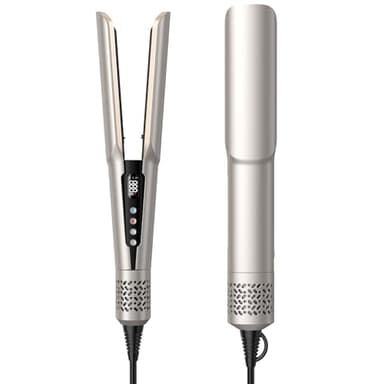 Hair Straightener - 2 in 1 Wet to Dry Hair Dryer and Straightener with High-Speed Airflow + Rapid Heat-Up + Customizable Temperature + LCD Display & Auto Shut-Off + No Heat Damage for All Hair Types - Image 1