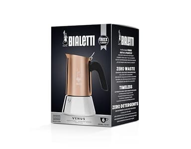 Bialetti - New Venus Induction, Stainless Steel Stovetop Espresso Coffee Maker, Suitable for all Types of Hobs, 6 Cups (7.9 Oz), Copper,Silver - Image 6