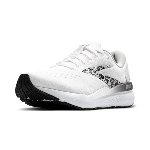 Brooks Women’s Ghost 16 Neutral Running Shoe - White/Oyster/Lava - 8 Medium - Image 1