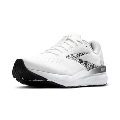 Brooks Women’s Ghost 16 Neutral Running Shoe - White/Oyster/Lava - 8 Medium - Image 1