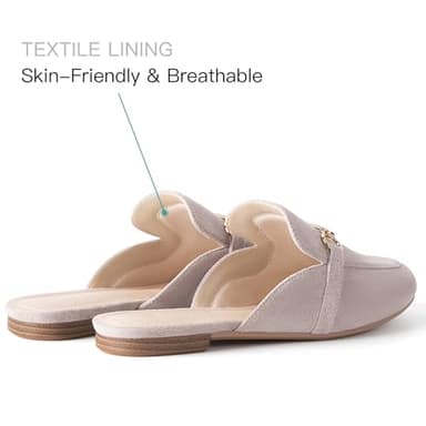 MUSSHOE Mules for Women Flats Comfortable Slip on Women Mules Backless Loafers,Light Purple 5 - Image 4